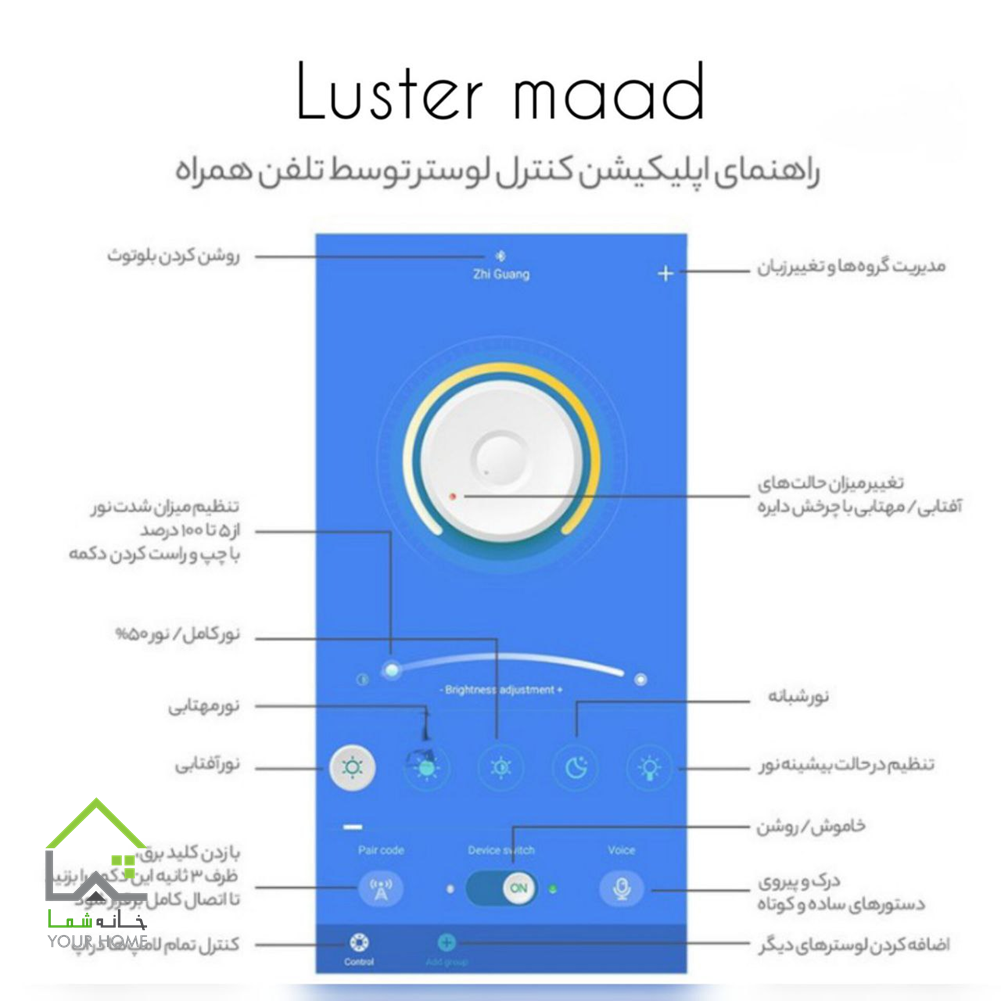 لوستر آویزی سه شعله
